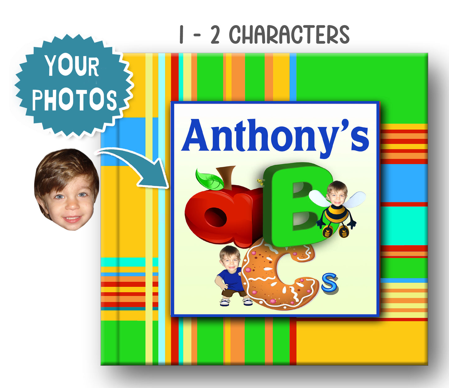 Personalized abc story book for , personalized children's book, abc custom book for kids, kids abc book