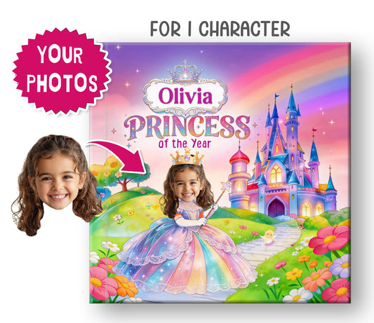 Personalized princess story book for girls princess themed party gift