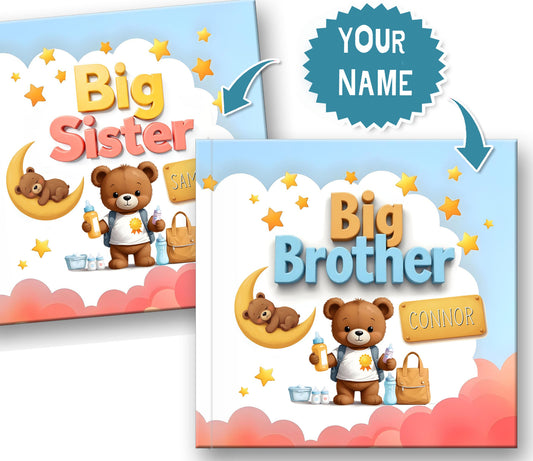 Personalized Book for New Big Brothers & Sisters - Custom Name