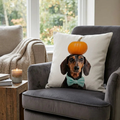 Live preview tool for customizing a personalized pet Halloween pillow