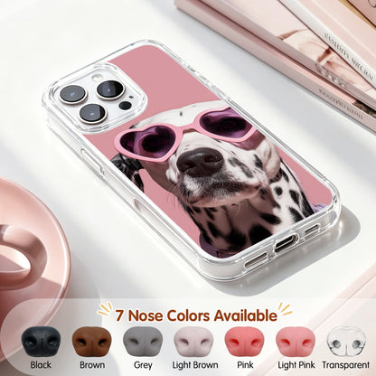 Custom dog photo case with 3D squishy nose gift for dog lovers
