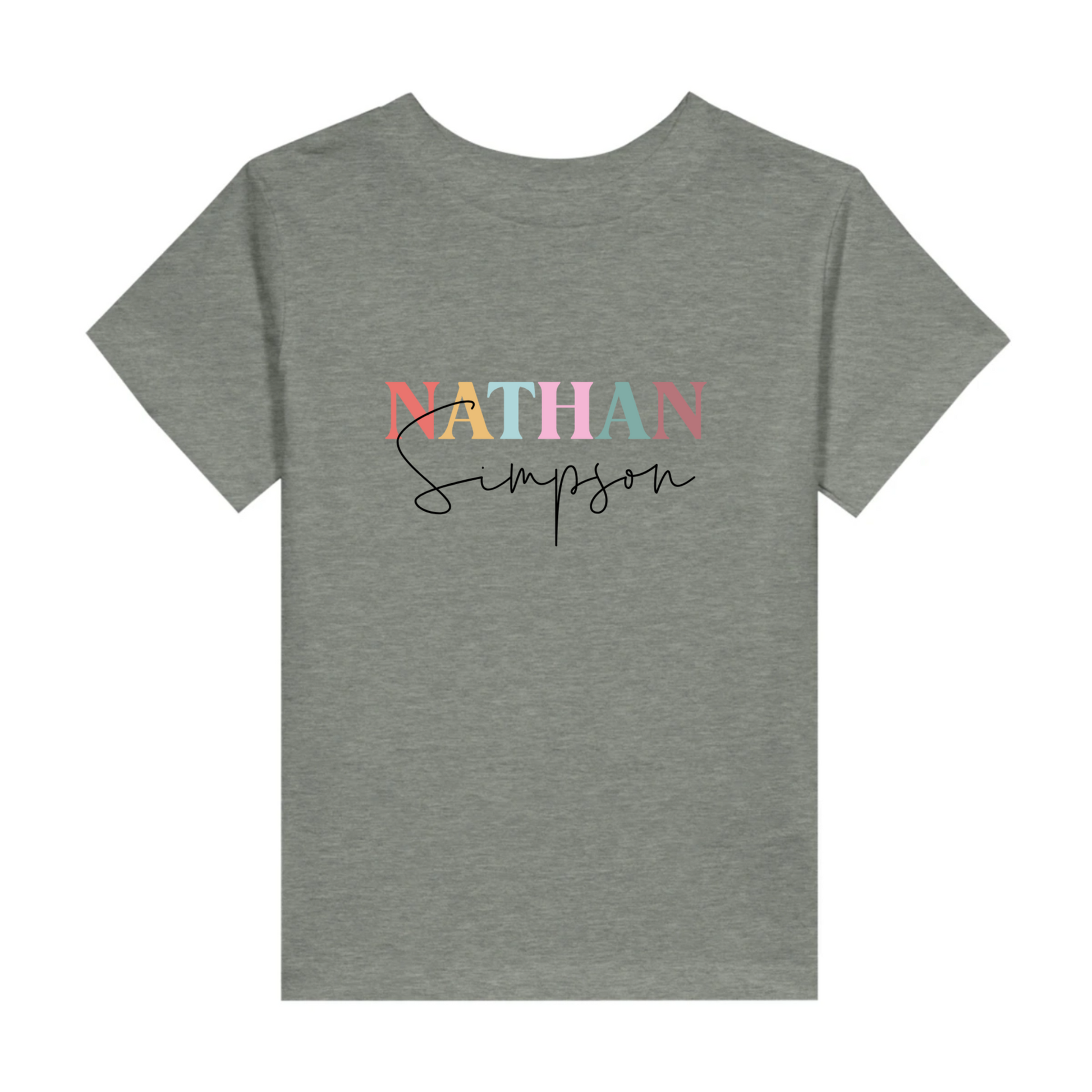 custom tshirt with writing, name slogan or custom lettering