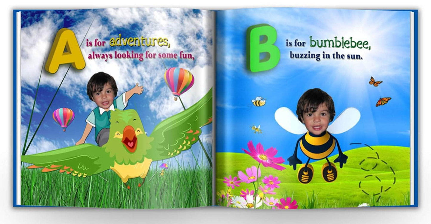 Personalized childrens abc storybook preview, custom books for kids, abc book, alphabet books