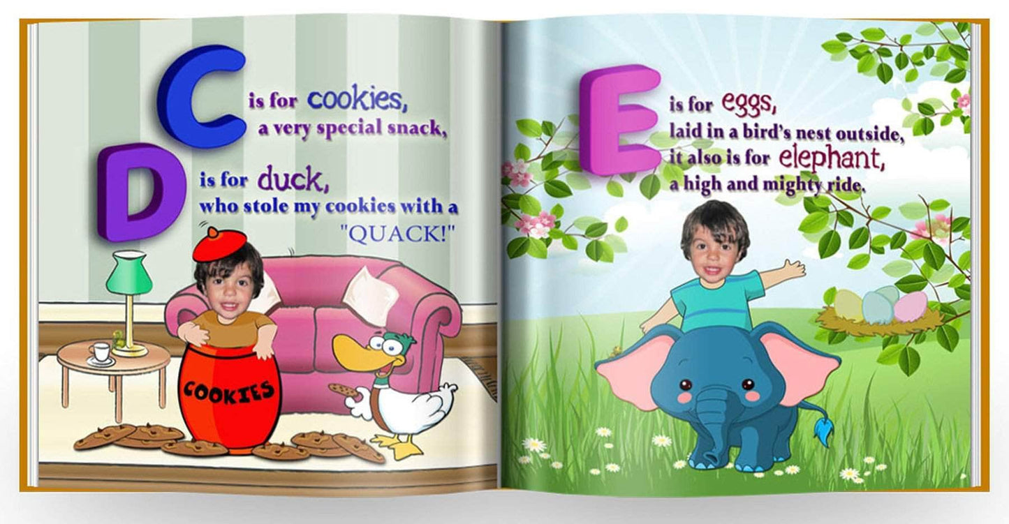 Personalized abc storybook preview, personalized abc book for kids