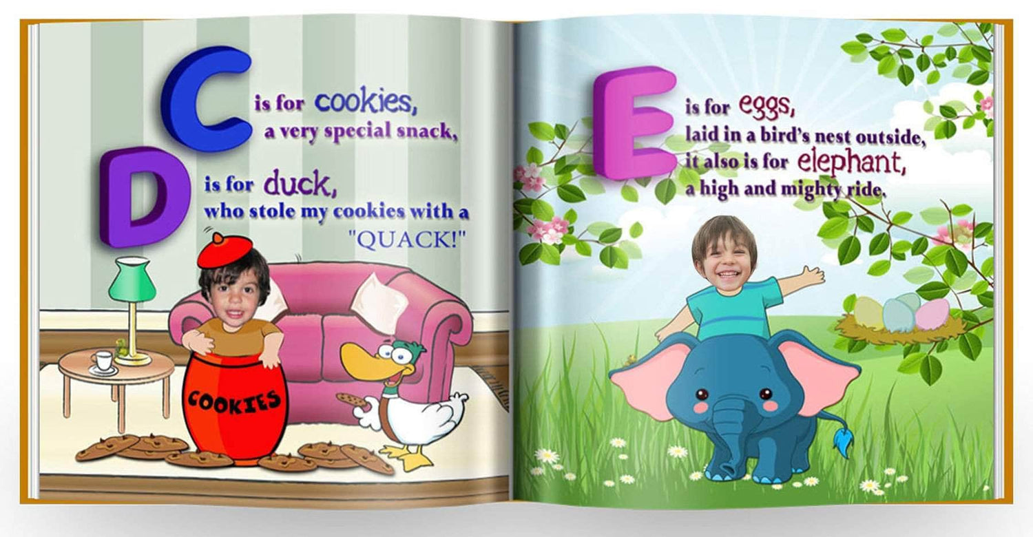 personalized ABC book for siblings preview