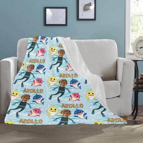Baby Shark Blanket - Personalized with photo and name – My Custom