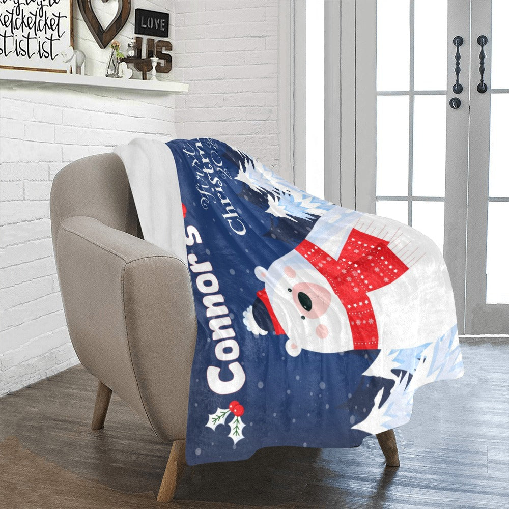baby Christmas gift blanket , baby name blanket for christmas