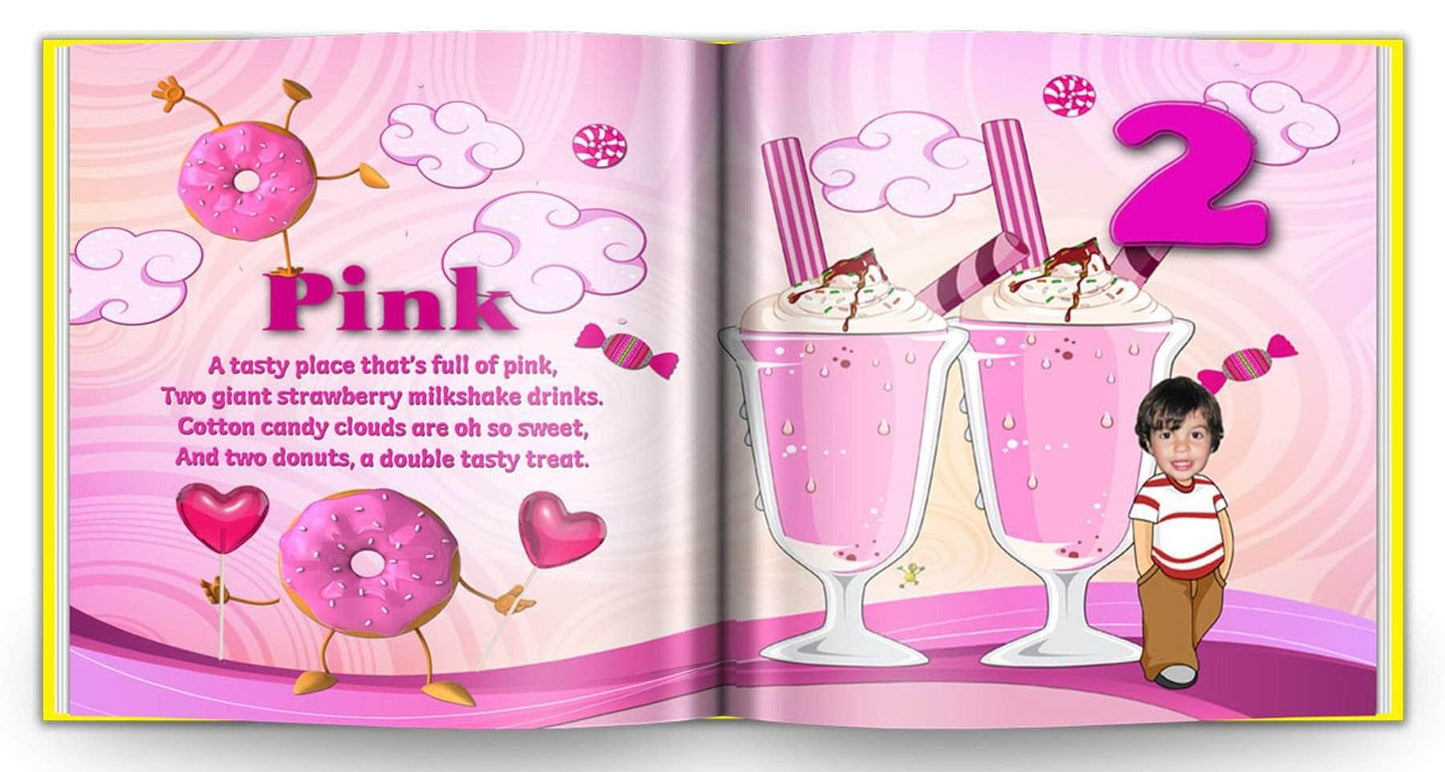 personalized children's book for kids to learn color pink