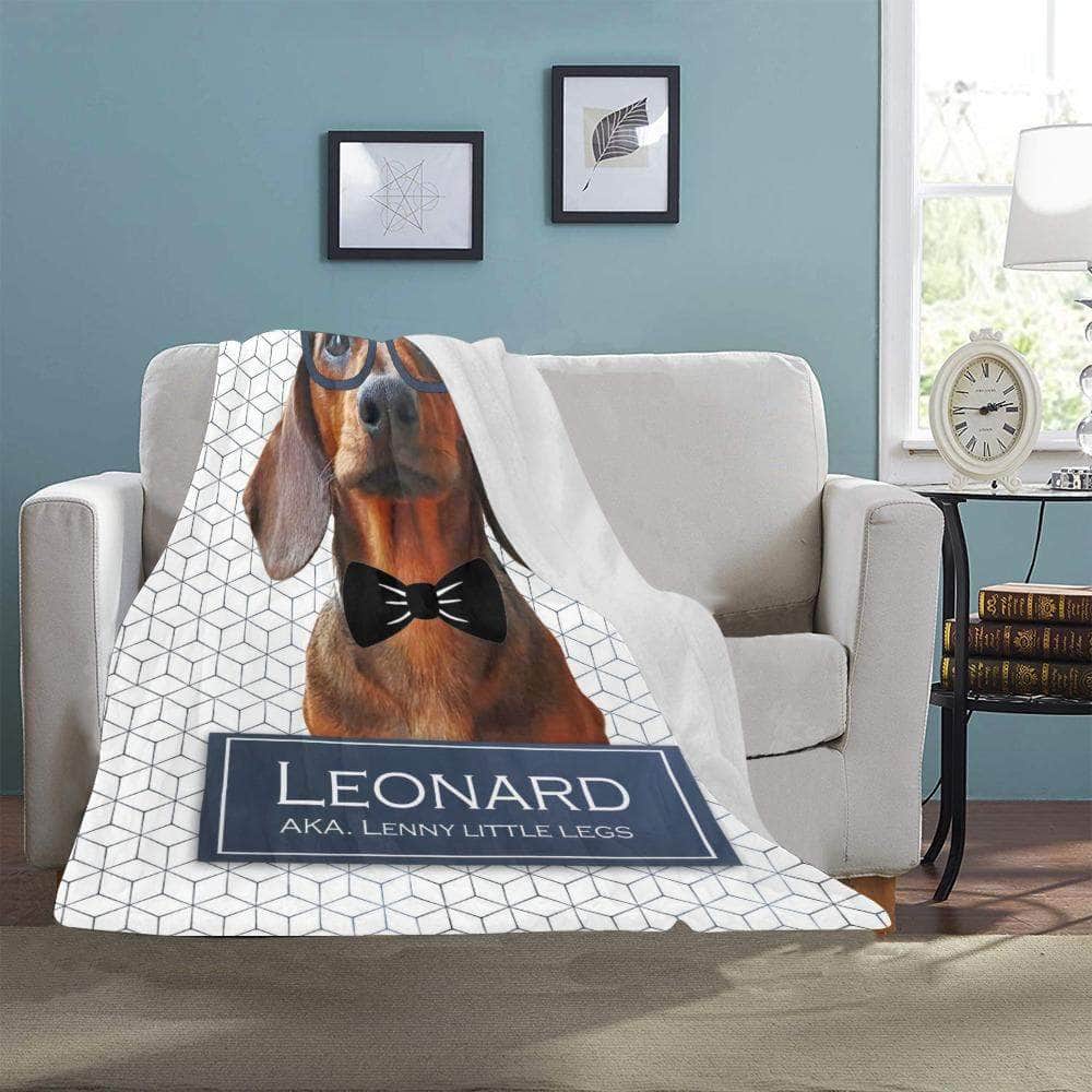 Personalized Blanket for Dogs, Cats, Pets - Customized Pet Photo Fleece Blanket