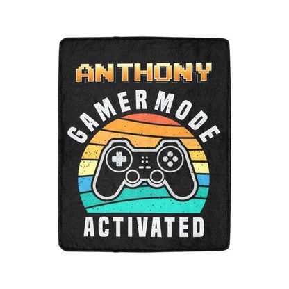 custom gaming blanket, gaming gift for kids, gamers gift