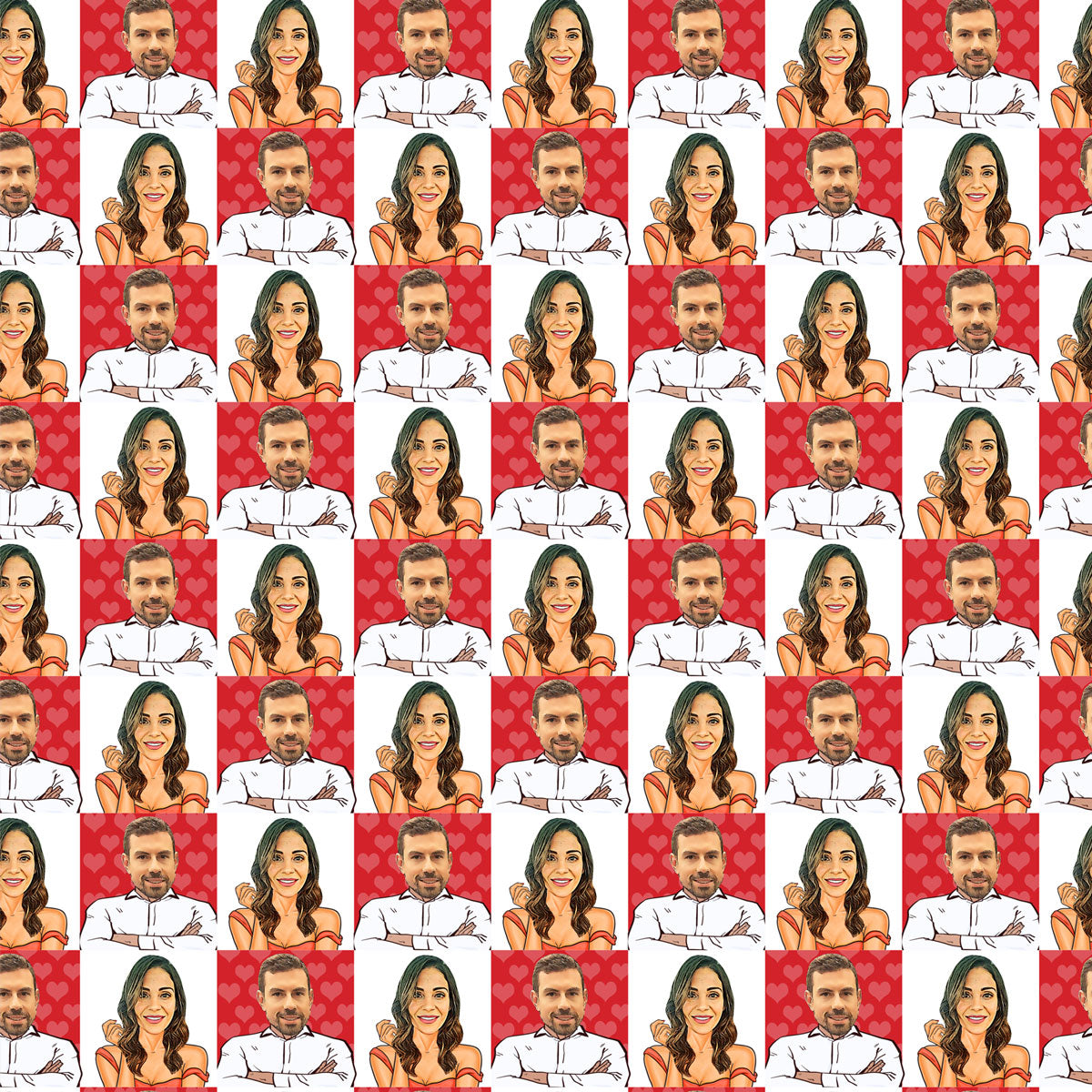 Valentines Day Wrapping Paper - Personalized gift wrap with photos