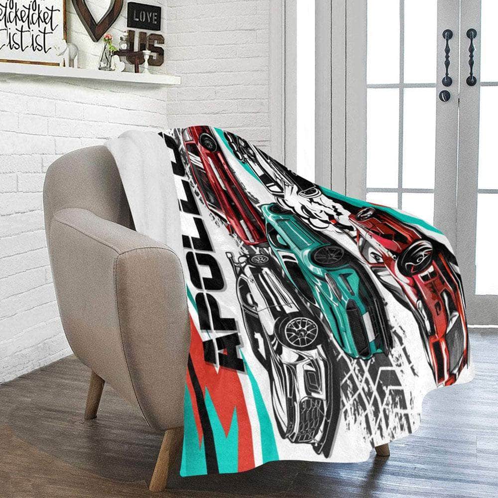 custom cars blanket throw blanket custom, personalized blanket with name
