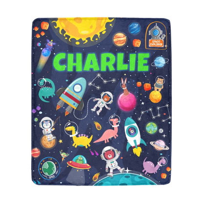 Kids Space Blanket - Name Blanket for Kids