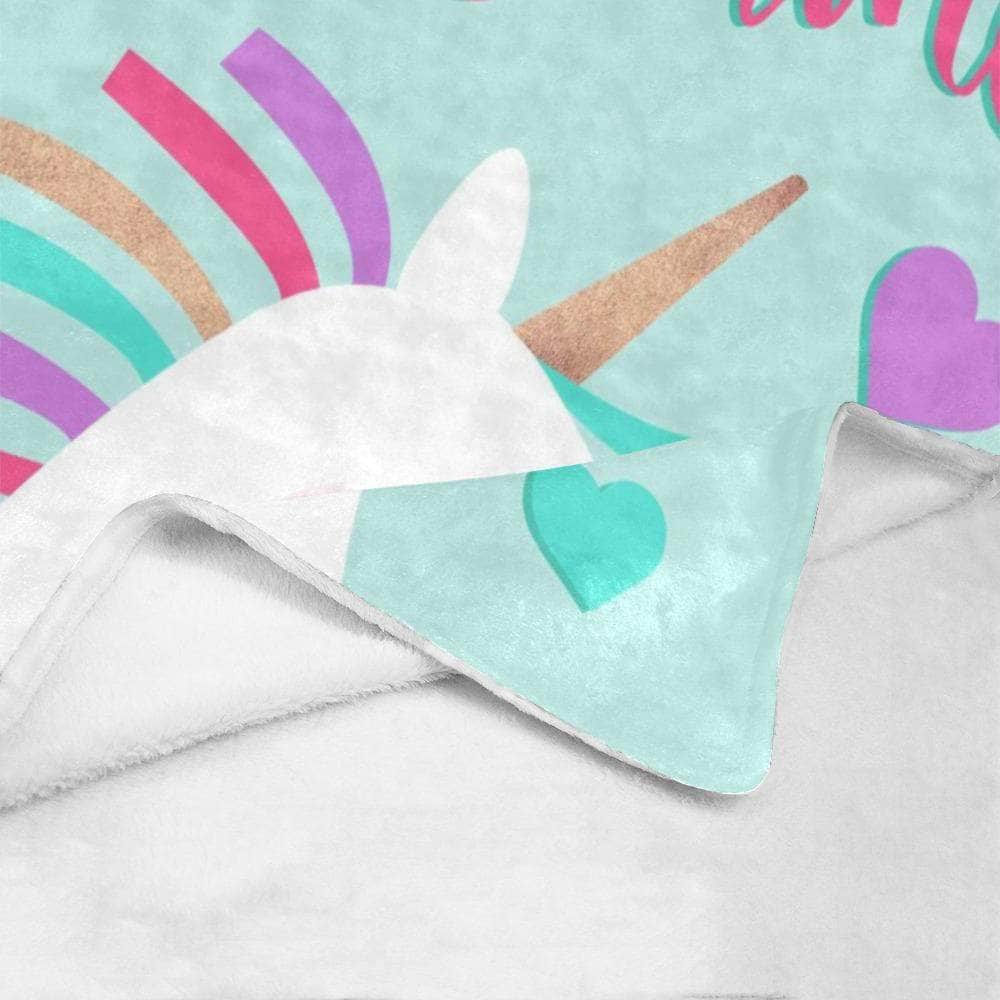 custom unicorn name blanket for kids