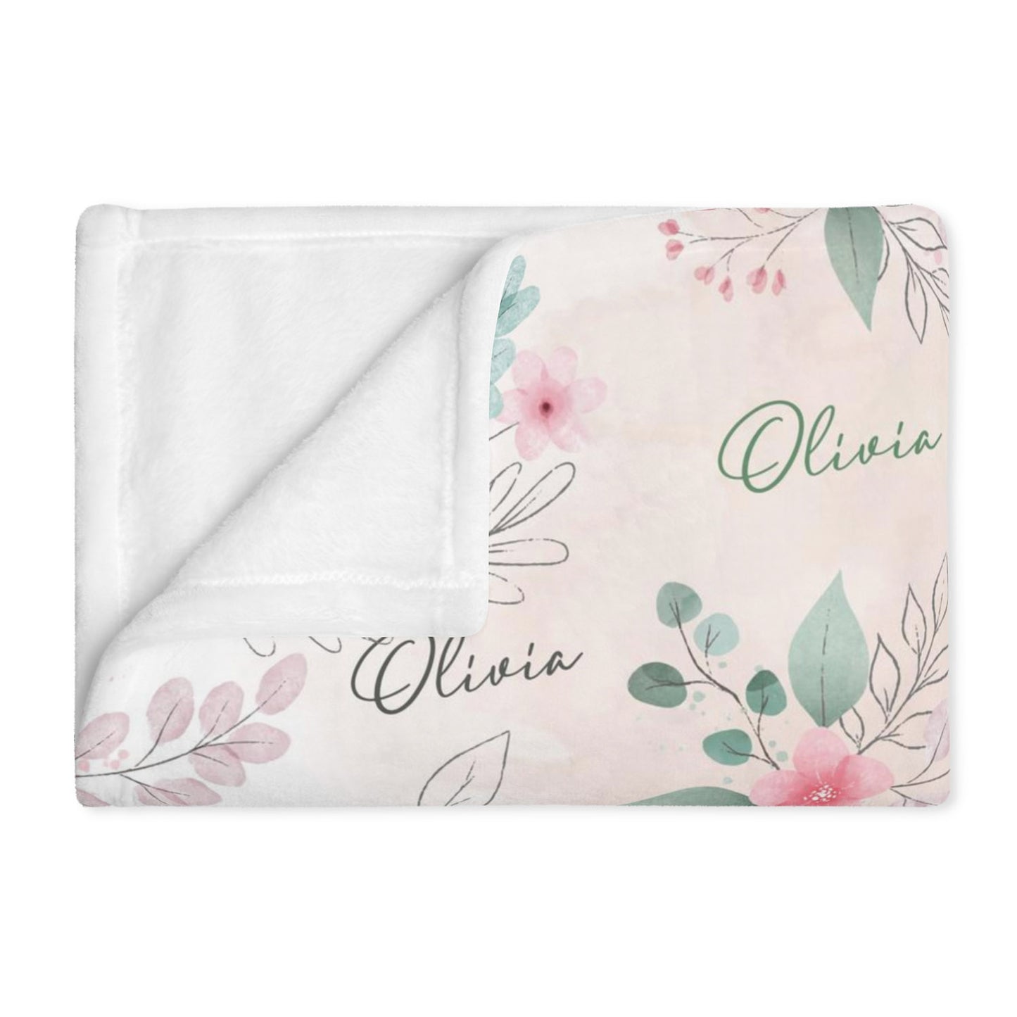 Personalized Baby Blanket - Floral Baby Blanket